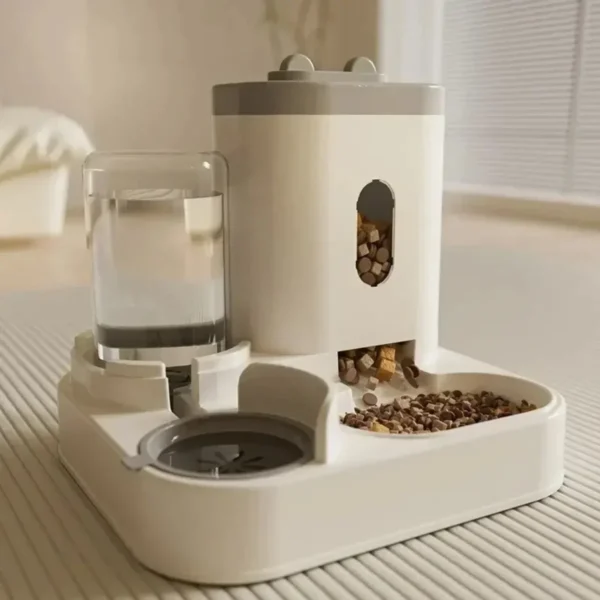 Automatic Feeder Dog Cat Food Bowl With Water Fountain.