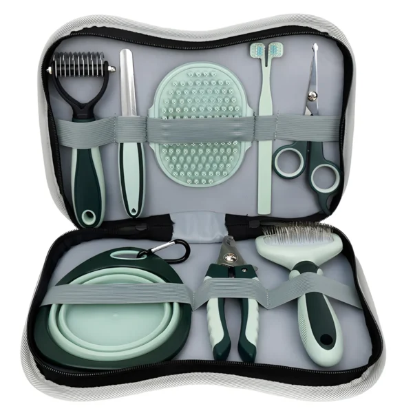 Pet Grooming Tools 8pcs Set Cleaning Care Kit.