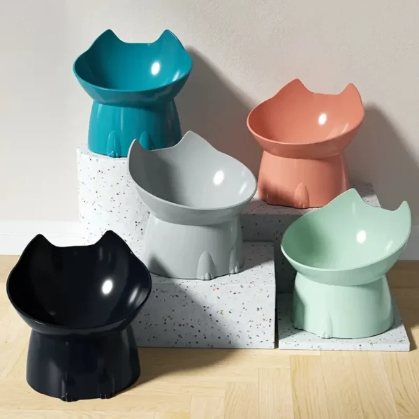 1pc WhiskerWare Elevated Cat Bowl, Anti-Tip .
